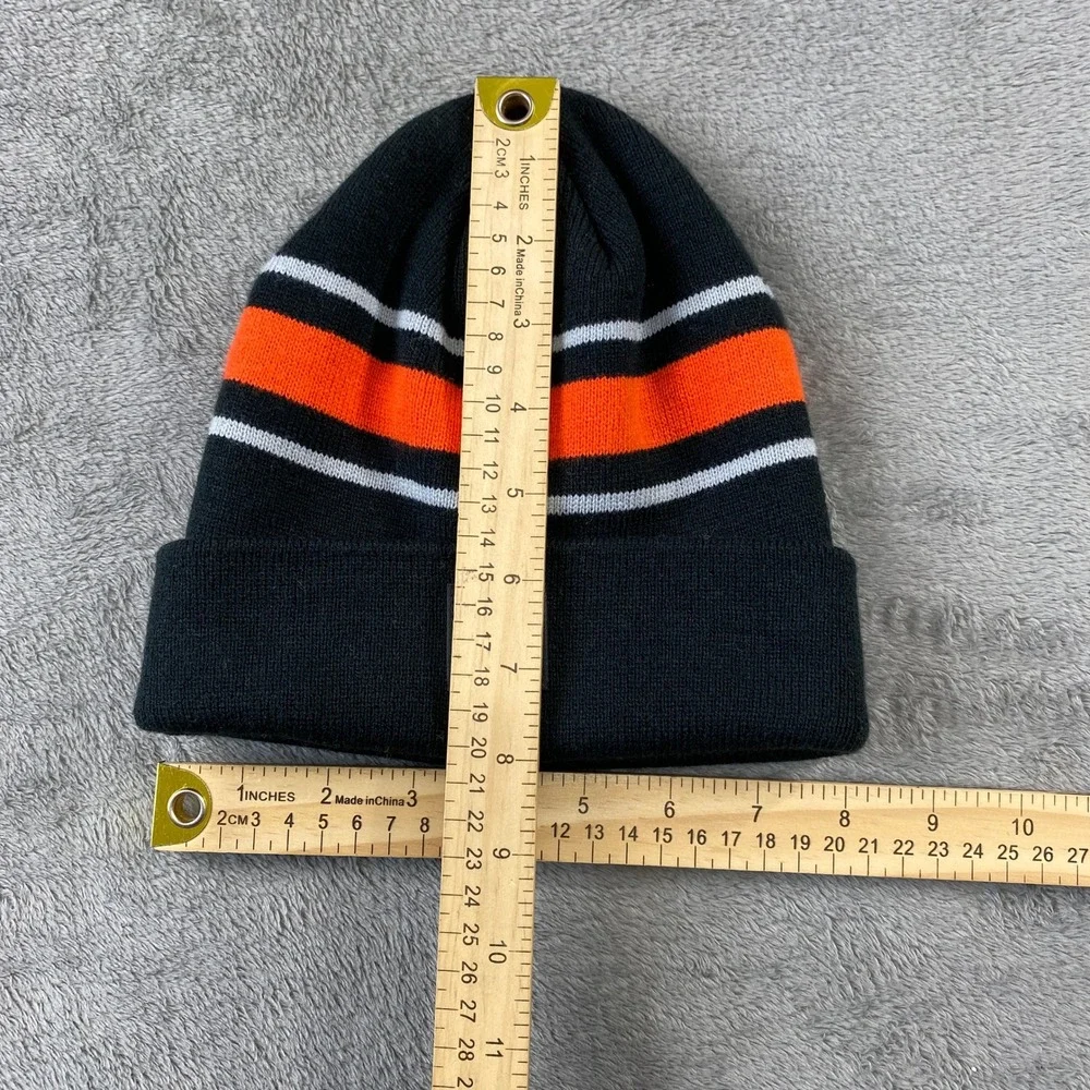 Hurley Beanie and Gloves‎ Set Youth OS Black Orange Striped Winter Ski Hiking